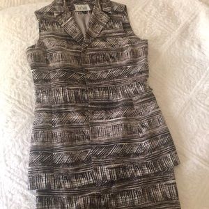 Sleeveless skirt and vest set